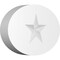 Ekena Millwork Standard Dalton Star Rosette With Square Edge, 7"W x 4 3/4"H x 1"P ROSP070X048X100DAL06 - alternate 1